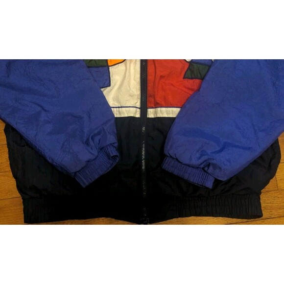 Vtg 80s 90s MacGregor Color Block Geometric Multicolor Windbreaker Track Jacket - Picture 2 of 9